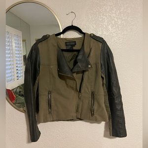 Live A Little Military Moto Jacket